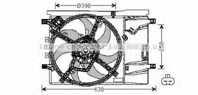 AVA QUALITY COOLING ol7539 -  Вентилятор, охлаждение двигателя